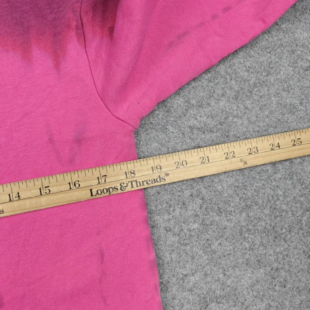 Justice Hoodie Girls 12 Pink Fleece Ombre Tie Dye Logo Drawstring Hem Pullover